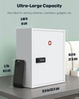 Lockable Wall Mount Medicine Cabinet - Secure Steel Storage Organizer  White