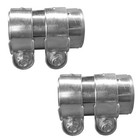 2 5 Inch Automotive Exhaust Clamp  Stainless Steel Butt Joint Band 2 5 -2pcs