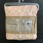 Levtex Baby Crib Fitted Sheet 100  Cotton 28    X 52    Pink   Gold Coral Tile Nwt