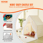 Vevor Kids Play Tent Kids Tent For 1-5 Years Old Yurt Toddler Tent With Mat Lamp