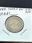 1876 Seated Liberty Quarter Love Token Engraved  h b a   Ornate