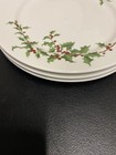 Martha Stewart Festive Holly Dinner Plate-3 Total 