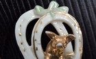 Antique German Tape Measure For Sewing  Porcelain Pig Figurine  