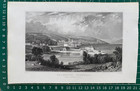 1831 Antique Print  Falmouth Harbour From Pendennis Castle  Cornwall After Allom