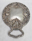 Art Nouveau Era Ungar Brothers Sterling Silver Repousse  Hand Mirror