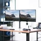 Vivo Black Dual Monitor Desk Mount Adjustable Stand  Fits Screens Up To 30 