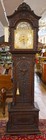 Late 19th Century Elliot Carved Oak 5 Gong Musical Tall Case Grandfather Clock