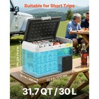 12 Volt Car Refrigerator 30l Portable Freezer 31 7qt Electric Cooler For Camping
