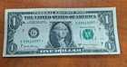 03412097   Star Note 2017  1 One Dollar Bill Circulated But Still Nice 