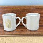 Vintage Doctor Who Mug Lot Of 2 Disappearing Tardis Bbc 80s Tea Cup Pbs 1989