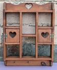 Vintage Antique Old Solid Wood Wooden Wall Mounted Shelf Decor Holder Coat Hook