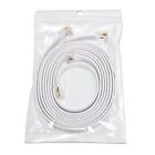  2 Pack  3 Feet White Telephone Cable Rj11 6p4c 36  Phone Line Cord 3ft