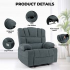 Vibration Massage Heat Manual Recliner Chair Reclining Single Sofa Cup Holder