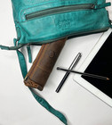 Leather Pencil Case - Full Grain Leather Zippered Pen Pouch