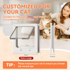 Thin Cat Door For Cats Up To 25lbs 4-way Lock Window   Sliding Door Flap