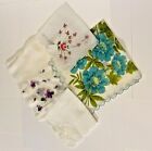 Lot Of 4 Vintage Handkerchiefs Flawless   excellent   A  Condition Please Read