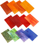 12 Sheets Variety Stained Glass Sheets Pack  4 X 6 Inch Mosaic Glass Tiles For C