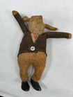 Antique 1900 Straw Stuffed Peter Rabbit Animal Doll Metal Feet Steiff  Mohair