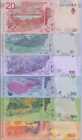 Argentina Set 6 Pcs 20 50 100 200 500 1000 Pesos Mixed Year prefix P 361-366 Unc