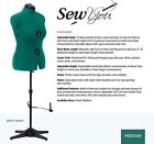 Adjustable Dress Form For Sewing Full Figure Female Mannequin Torso Base Medium