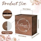 Pre-assembled Wood Wedding Card Box Rustic Money Gift Box For Party Reception