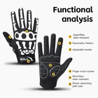Motorcycle Gloves Halloween Skull Pattern Road Bike Riding Gloves For Men Women