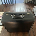 Vintage Black Faux Leather Record Vinyl Carrying Case 12  Lp Nice  Holds 20-25