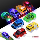 Tracks Cars 4pcs Magic Led Light-up Track Car Replacement Only flex Race Cars