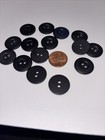 14 Black Vintage Loose 3 4  Buttons Two Hole B1