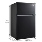Arctic King 3 2 Cu Ft Two Door Mini Fridge With Freezer  Black  E-star  Arm32d5a
