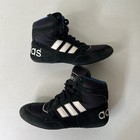 Vintage 1995 Adidas Phantom Black John Smith  Wrestling Shoes Kids Size 13 Blue