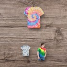 Custom Made Embroidered Polo Shirts Tie Dye Men   s Polos - Lightweight Pack Of 12