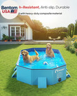 Foldable Dog Pool - Extra Large 71  X 39  X 12  Hard Plastic Portable Pet Bath T