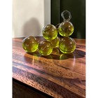 Vintage Green Lucite Cluster 6 Grapes Mid Century Modern Hollywood Regency Decor