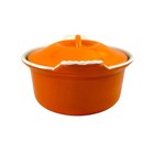 Le Creuset Enameled Cast Iron Mini Round Cocotte  14 Orange Made In France