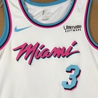 Dwayne Wade Miami Vice Heat Jersey Mens 48 White City Edition Swingman Dri Fit