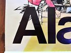 Vintage Original 1970s Alaska Airlines Travel Poster Mining Gold Prospecting