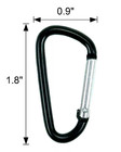 10pcs Aluminum Carabiner D Shape Buckle Pack Spring Snap Keychain Clip Hook