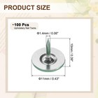Uxcell 100pcs Upholstery Tacks  11mmx10mm Flat Head Thumb 11mmx10mm  Green