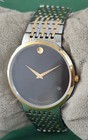 Luxury Movado Quartz Black Dial Good Working Men Wristwatch  stay Punctual 