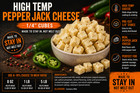 High Temp Pepper Jack Cheese For Sausage  Snack Sticks  Brats   Summer Sausage