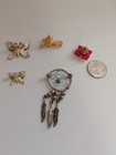 Lot Of Five Assorted Vintage Pins Including Avon Present Pin