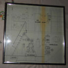 Vintage Framed Architect   s Drawing Of A Component From A Ship   s Engine Room
