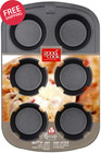 Nonstick Steel Muffin Pan 6-cup Everyday Baking Pan Gray Oven Safe