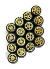 10 Sets Random All Gold Mix 11mm Real Rider Wheels W  Rubber Tire Set For 1 64