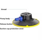 Zuos Z4500 4 5  Power Grip Vacuum Suction Cup Mount With 1 4 -20 Stud Hand Pump