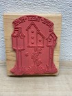 1996 Art Gone Wild Bird Houses Home Tweet Home Wood Mounted Rubber Stamp