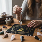 11pcs Chakra Crystal Pendulum Set With Chart Board   Reiki Dowsing Healing Gift