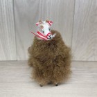Small Llama Peruvian Alpaca Fur Very Soft   Fluffy Plush Animal 4 