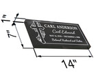 14x7x1 Black Granite Flat Grave Marker     Personalized Memorial Stone With Cross